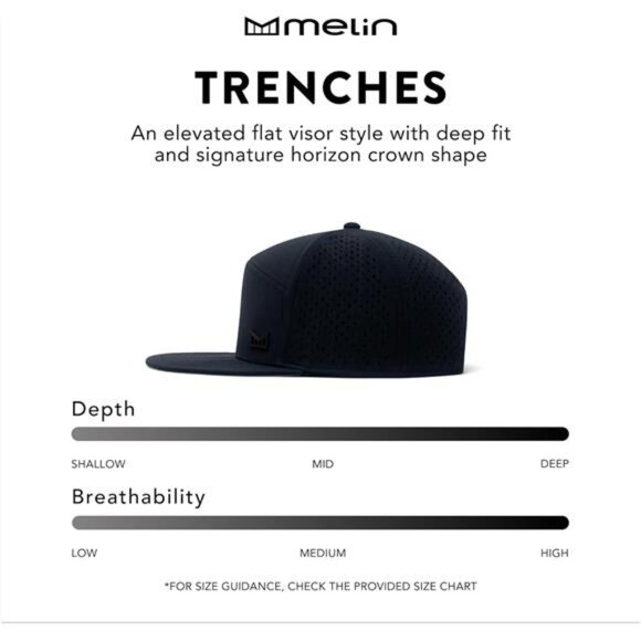 Performance Snapback Hat, Water-Resistant Flat Bill Caps for Men & Women, Golf - Picture 4 of 7